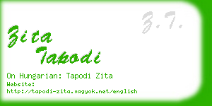 zita tapodi business card